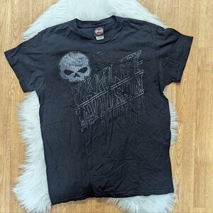 Men's Harley Davidson Black Skull Short Sleeve T-shirt